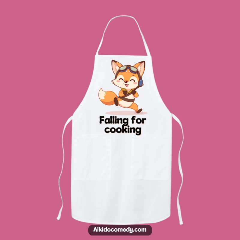 Funny Fox Aikido Apron - Chef's Practice Fall Kitchenwear