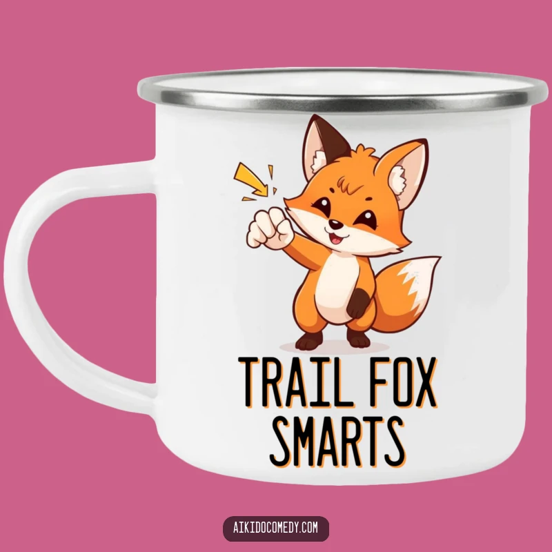 Funny Fox Martial Arts Camping Mug - Clever Campfire Companion!