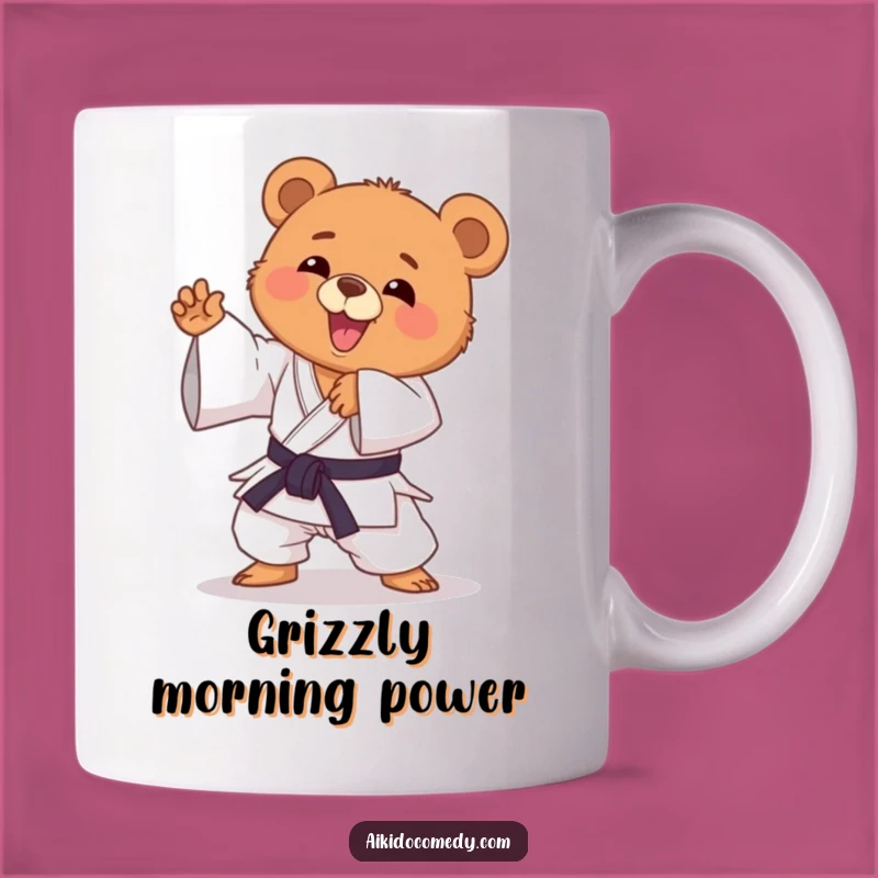 Funny Bear Cub Aikido Mug - Perfect Gift for Martial Arts Enthusiasts!