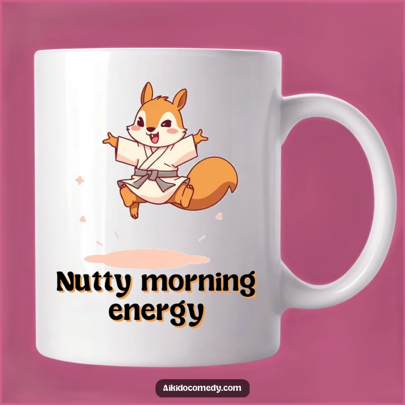 Funny Squirrel Martial Arts Mug - Leap into Laughter!