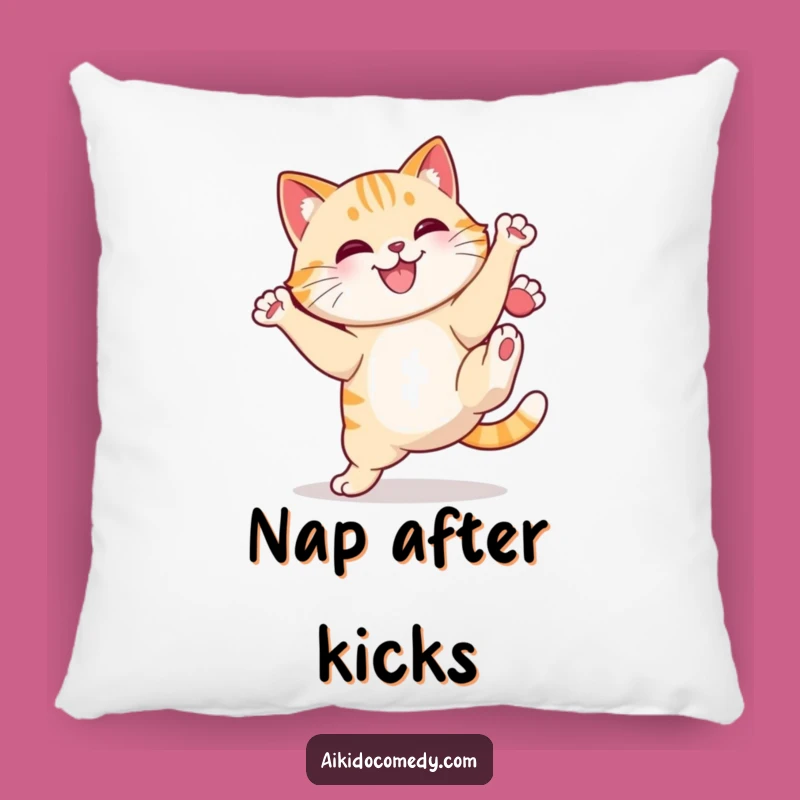 Funny Cat Kick Pillow - Cozy Comfort with a Fierce Feline!