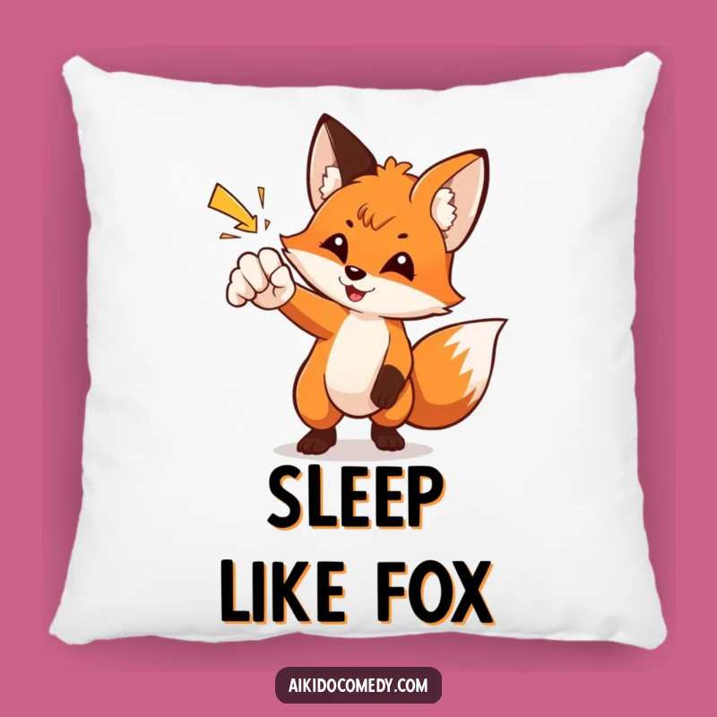 Funny Fox Kung Fu Pillow - Cozy Comfort with a Clever Twist!