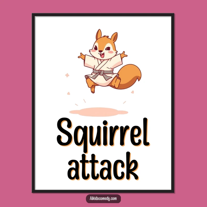 Funny Squirrel Leap Digital Art - Instant Energetic Decor!