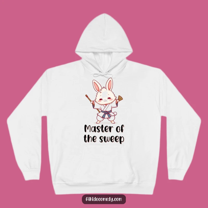 Funny Bunny Aikido Hoodie - Cosy Sweeping Technique Practice Sweatshirt
