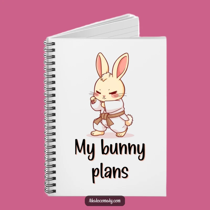Funny Bunny Aikido Notebook - Jot Down Ideas with Determination!