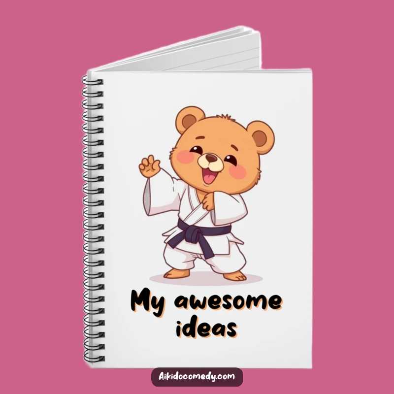Funny Bear Cub Aikido Notebook - Jot Down Ideas with a Smile!