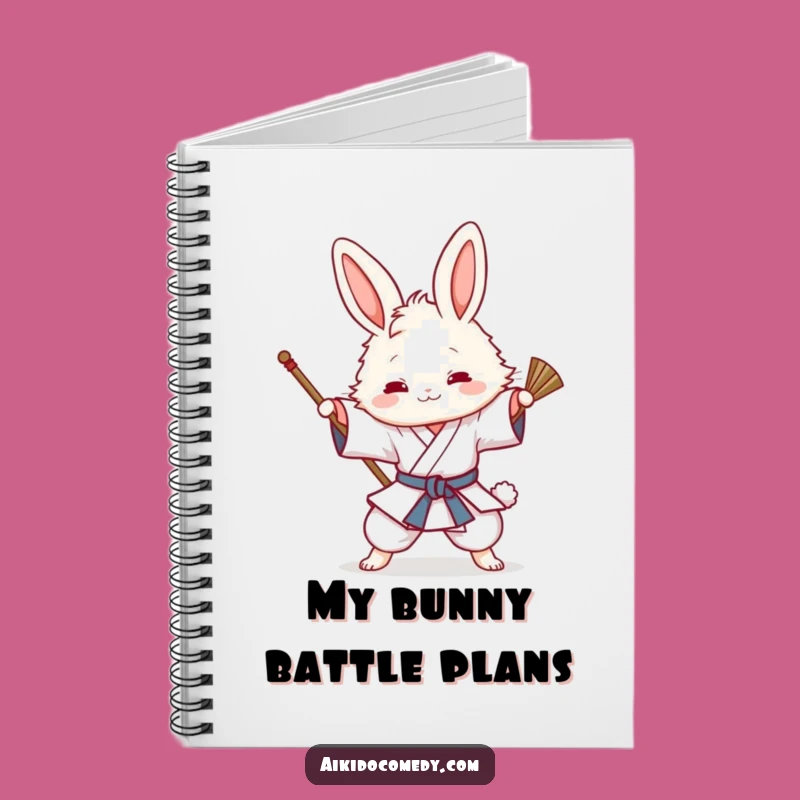 Funny Bunny Aikido Notebook - Sweeping Technique Practice Journal