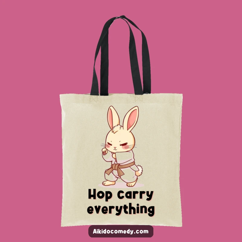 Funny Bunny Martial Arts Tote Bag - Carry Your Gear with Bounce!